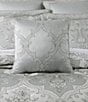 J. Queen New York Sondra 20#double; Square Embellished Decorative Throw Pillow, Color:Spa Blue - Image 3
