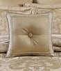 J. Queen New York Sondra Button-Tufted Framed Reversible 18#double; Square Decorative Pillow, Color:Gold - Image 3