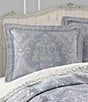 J. Queen New York Sondra Woven Damask Oversized Comforter Set, Color:Powder Blue - Image 2