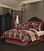 Color:Crimson - Image 1 - Sovana Oversized Damask Comforter Set Bedding Collection