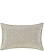 J. Queen New York Starlight Embroidered Geo-Diamond Reversible Boudoir Pillow - Image 1