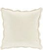 Color:Winter White - Image 2 - Teigen Collection Medallion Print Quilted Reversible Square Pillow