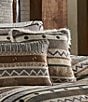 Color:Linen - Image 2 - Timber Striped & Faux Fur Square Pillow