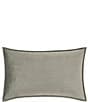 Color:Charcoal - Image 1 - Townsend Lumbar Plush Velvet Decorative Throw Pillow Cover