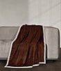 J. Queen New York Townsend Plush Velvet Sherpa Reversible Throw, Color:Terracotta - Image 1