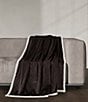 J. Queen New York Townsend Plush Velvet Sherpa Reversible Throw, Color:Mink - Image 1