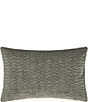 Color:Charcoal - Image 1 - Townsend Ripple Pleated Lumbar Pillow Cover