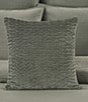 Color:Charcoal - Image 2 - Townsend Ripple Pleated Square Pillow Cover