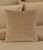 Color:Gold - Image 2 - Townsend Ripple Pleated Square Pillow Cover