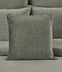 J. Queen New York Townsend Straight Pleated Square Decorative Pillow Cover, Color:Charcoal - Image 2