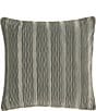 Color:Charcoal - Image 1 - Townsend Wave Textured Square Decorative Pillow Cover
