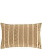 J. Queen New York Townsend Wave Textured Velvet Lumbar Decorative Pillow Cover, Color:Gold - Image 1