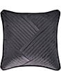 Color:Charcoal - Image 1 - Tribeca 18#double; Square Pleated Decorative Pillow