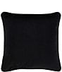 Color:Black - Image 2 - Vincenzo Embroidered Damask Square Decorative Pillow