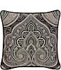 J. Queen New York Vincenzo Woven Damask 20-inch Reversible Square Pillow, Color:Glacier - Image 1