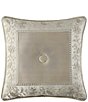 J. Queen New York Viola 18#double; Tufted-Button Border Framed Decorative Square Pillow - Image 1