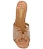 Color:Natural/Gold - Image 6 - Amorra Cork Mesh Slide Sandals