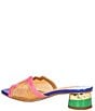 Color:Pink/Orange/Blue - Image 3 - Amorra Rainbow Patent Mesh Slide Sandals