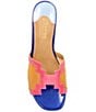 Color:Pink/Orange/Blue - Image 6 - Amorra Rainbow Patent Mesh Slide Sandals