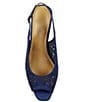 Color:Navy - Image 6 - Arata Rhinestone and Mesh Slingback Dress Sandals
