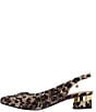 Color:Brown/Black Animal - Image 4 - Baline Leopard Print Rhinestone Sling Pumps