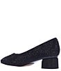 Color:Black Glitter - Image 3 - Bielle Glitter Fabric Rhinestone Block Heel Pumps