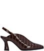 J. Renee Brisani Crocodile Embossed Slingback Pumps - Image 2