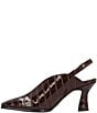 J. Renee Brisani Crocodile Embossed Slingback Pumps - Image 4