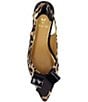 J. Renee Delara Leopard Print Slingback Pointed Toe Curled Bow Pumps - Image 6