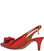 J. Renee Delara Patent Slingback Pointed Toe Curled Bow Pumps - Image 4