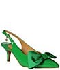 Color:Green Patent - Image 1 - Devika Patent Sling Bow Pumps