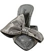 Color:Pewter - Image 5 - Elonna Glitter Bow Detail Pointed Toe Mules