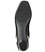 Color:Black - Image 6 - Faleece Lace and Satin Slingback Block Heel Pumps