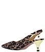 Color:Brown/Black Leopard - Image 3 - Ferryanne Rhinestone Leopard Print Slingback Pumps