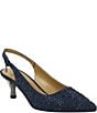 J. Renee Ferryanne Rhinestone Satin Slingback Pumps - Image 1