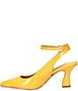 Color:Marigold Patent - Image 4 - Gitali Patent Ankle Strap Pumps
