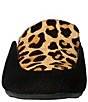 Color:Black/Brown Leopard - Image 5 - Haziza Leopard Print Calf Hair Mules