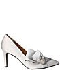 Color:Steel Grey Satin - Image 2 - Hirisha Satin Ornament Bow Detail Pumps