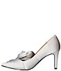 Color:Steel Grey Satin - Image 4 - Hirisha Satin Ornament Bow Detail Pumps