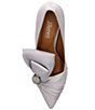 Color:Steel Grey Satin - Image 6 - Hirisha Satin Ornament Bow Detail Pumps