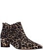 Color:Brown/Black - Image 1 - Jacinta Leopard Rhinestone Embellished Ankle Booties