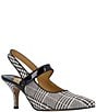 J. Renee Jasira Houndstooth Plaid Mary Jane Slingback Pumps - Image 1