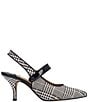 J. Renee Jasira Houndstooth Plaid Mary Jane Slingback Pumps - Image 2