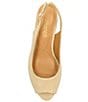 Color:Gold Dance Glitter - Image 6 - Jenvey Glitter Dance Fabric Peep Toe Slingback Dress Sandals