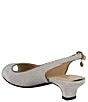 Color:Silver - Image 2 - Jenvey Glitter Slingback Peep Toe Block Heel Dress Sandals