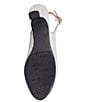 Color:Silver - Image 6 - Jenvey Glitter Slingback Peep Toe Block Heel Dress Sandals