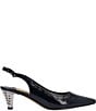 J. Renee Jeyora Crinkle Patent Pointed Toe Slingback Pumps - Image 2
