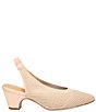 Color:Beige Knot Fabric - Image 2 - Kairi Stretch Knit Slingback Pumps