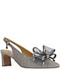 J. Renee Kalindra Glitter Fabric Slingback Bow Pumps - Image 1
