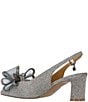 J. Renee Kalindra Glitter Fabric Slingback Bow Pumps - Image 3